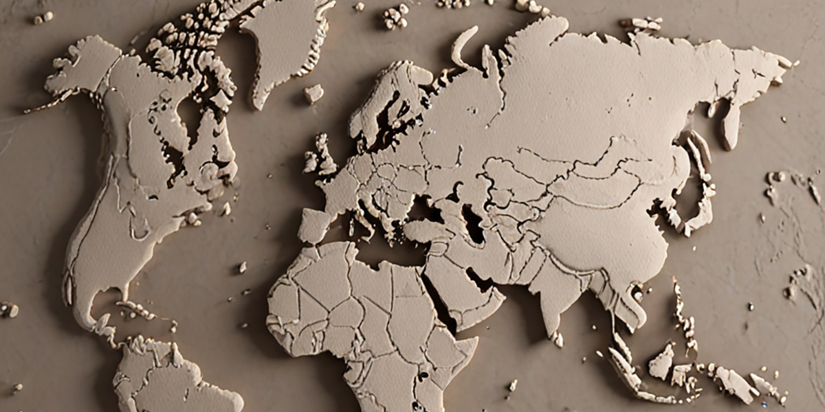 World map with hotspots