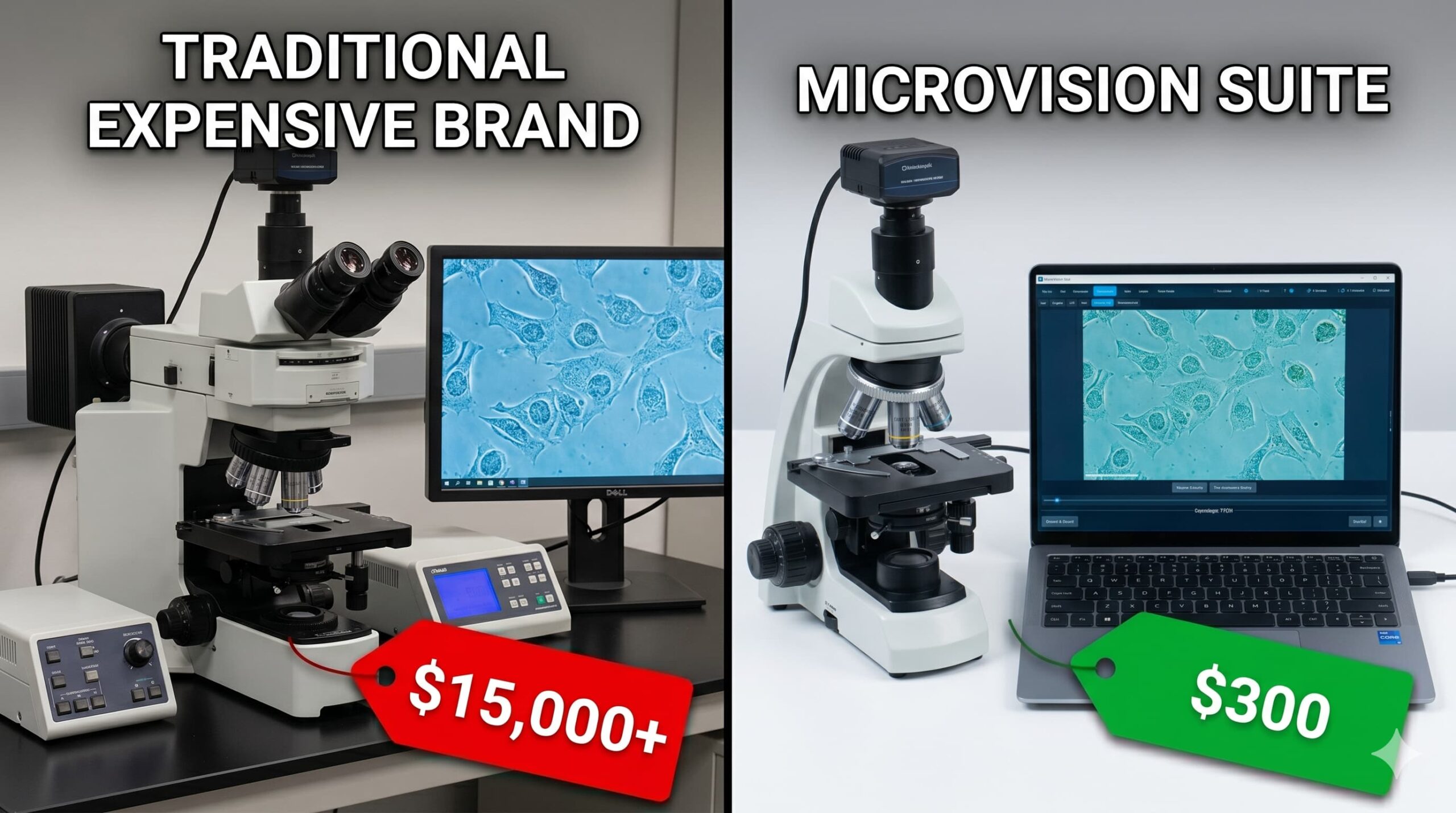 Professional and affordable microscope software comparison for laboratory use.